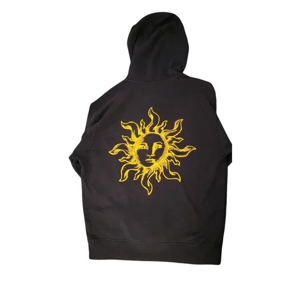 Champion Hoodie Sun Face Design Black L - Picture 2 of 6